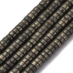 Natural Pyrite Beads Strands&nbsp;G-L624-I13-3x6mm