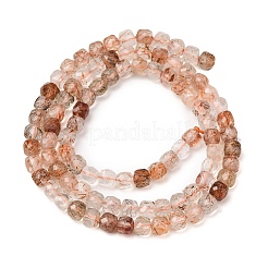 Natural Black Gold Rutilated Quartz Beads Strands&nbsp;GG-CBA9631-B02-04