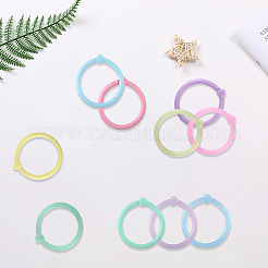 250Pcs 10 Colors Heart Plastic Loose Leaf Book Binder Hinged Rings&nbsp;FIND-CP0003-20B