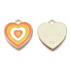 Rack Plating Light Gold Alloy Enamel Pendants&nbsp;LS-ENAM-Q444-014M-RS