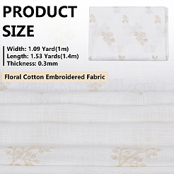 Cotton and Linen Embroidered Flower Fabric&nbsp;AJEW-WH0816-157