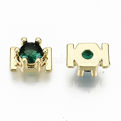 Brass Micro Pave Cubic Zirconia Cabochons&nbsp;KK-S061-48G-C-NR