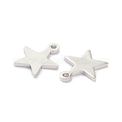 真鍮チャーム  ニッケルフリー  長持ちメッキ  スター  プラチナメッキ  11.5x10x1mm  穴：1.2mm&nbsp;KK-K250-13P