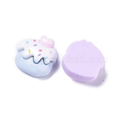 不透明でかわいい樹脂製のデコデンカボション  模造食品  ケーキ  11x11x6.5mm&nbsp;RESI-B024-01G