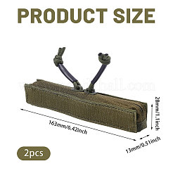 ナイロンとプラスチック製の屋外用タクティカルベストのジッパーストリップ  オリーブ  163x28x13mm&nbsp;DIY-WH0128-60B