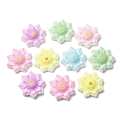 オペーク樹脂カボション  花  ミックスカラー  27x25x7mm&nbsp;CRES-I046-07