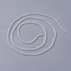 Natural White Jade Beads Strands&nbsp;G-F596-46E-3mm