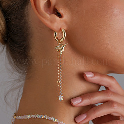 Alloy Bird Pendant Alloy Chain Tassel Glass Beaded Bib Necklaces for Women&nbsp;WG4F352-01