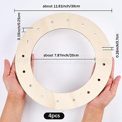 4Pcs Unfinished Wood Wreath Frames&nbsp;TOOL-SP0001-07A