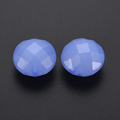 模造ゼリーアクリルビーズ  多面カット  フラットラウンド  ミディアムスレートブルー  18.5x12.5mm  穴：1.5mm  約220個/500g&nbsp;MACR-S373-94-E01