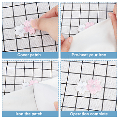 5セット5種類のアイロン接着/縫い付けコンピューター刺繍衣類パッチ  接着剤アップリケ  混合図形  ミックスカラー  1セット/スタイル&nbsp;DIY-FG0003-18