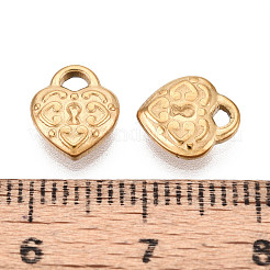 304 Stainless Steel Heart Charms&nbsp;STAS-T072-49G