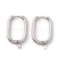Tarnish Resistant 201 Stainless Steel Hoop Earring Findings&nbsp;STAS-H166-03P