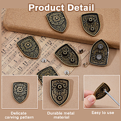 10Pcs Alloy Decorative Rivets&nbsp;BUTT-FH0001-028AB