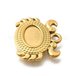 304 Stainless Steel Pendant Cabochon Settings&nbsp;STAS-E545-04C-G