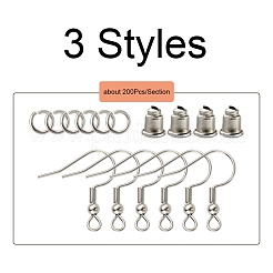 Tarnish Resistant 200Pcs 304 Stainless Steel Earring Hooks&nbsp;STAS-T051-007