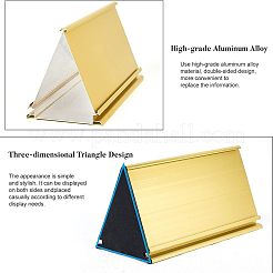 トライアングルアルミ合金テーブルトップディスプレイスタンド  リバーシブル  ゴールド  84x200x96mm&nbsp;ODIS-WH0005-54B