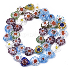 Handmade Millefiori Glass Bead Strands&nbsp;LAMP-J036-8x8mm-M