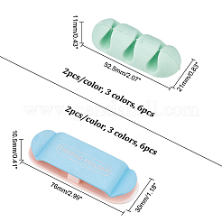 12Pcs 6 Style Plastic Adhesive Hooks&nbsp;AJEW-CA0002-07