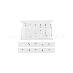 ポリエステルヘリンボーンリボン  アイレットツイルテープ  真鍮パーツ  衣料品用  ホワイト  25mm  穴：4mm&nbsp;DIY-WH0430-825P