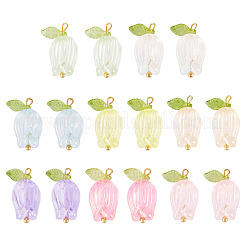 16Pcs 8 Colors Plastic Pendants&nbsp;KY-TA0001-60