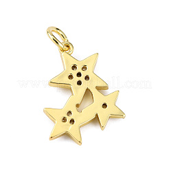Brass Micro Pave Clear Cubic Zirconia Pendants&nbsp;KK-WH0035-76