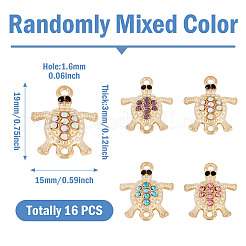 16Pcs Alloy Rhinestone Connector Charms&nbsp;ALRI-TA0001-37