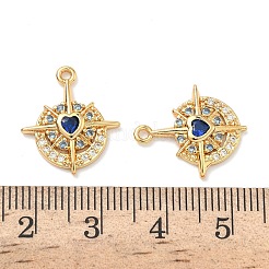 Brass Micro Pave Cubic Zirconia Pendants&nbsp;KK-A281-24G-02