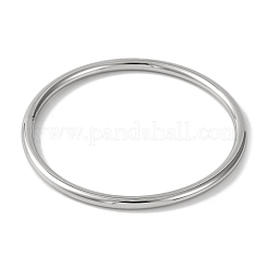 女性用プレーン 304 ステンレス バングル  ステンレス鋼色  内径：2-3/8インチ（6.15cm）&nbsp;BJEW-B104-32A-P