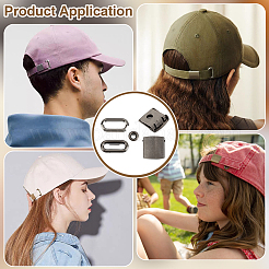 40Sets Iron Baseball Hat Cap Buckle Strap Clasp Clip Kit&nbsp;FIND-BC0014-10B