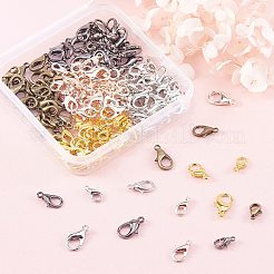 亜鉛合金カニカン  ジュエリー作りパーツ  ミックスカラー  10~14x6~8mm  穴：1~1.8mm  150個/箱&nbsp;PALLOY-SZ0001-16