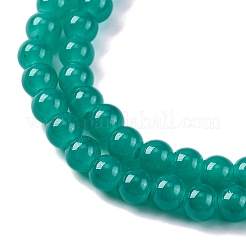 Baking Paint Imitation Jade Glass Round Bead Strands&nbsp;DGLA-XCP0001-22