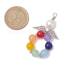 Chakra Natural Dyed Malaysia Jade Big Pendants&nbsp;PALLOY-JF03246