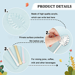 16Pcs 4 Style Acrylic Stirring Rods&nbsp;AJEW-FG0003-17