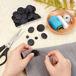36Pcs 3 Style 1-Hole Alloy Shank Buttons&nbsp;BUTT-GA0001-02EB