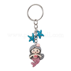 Mermaid Opaque Resin Pendant Keychain&nbsp;KEYC-JKC00624