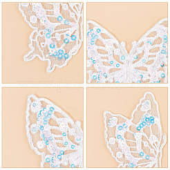 12Pcs 2 Style Butterfly Laser Effect Sequin Appliques&nbsp;PATC-GF0001-10