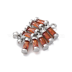 Brass Micro Pave Cubic Zirconia Pendants&nbsp;KK-D288-03P