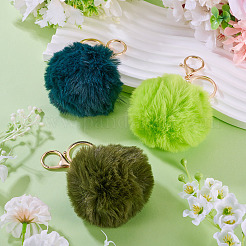 3Pcs 3 Colors Alloy Keychains&nbsp;KEYC-TA0004-69C