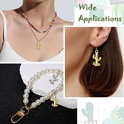 8Pcs 2 Colors Brass Micro Pave Cubic Zirconia Pendants&nbsp;KK-CJ0003-13