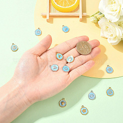 6Pcs 6 Styles 304 Stainless Steel Pendants&nbsp;STAS-YW0011-12G