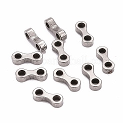 変色防止201ステンレススチールビーズスペーサーバー  ステンレス鋼色  12x5x2mm  穴：2.5mm&nbsp;X-STAS-R064-41