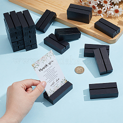 木製名刺ホルダー3袋  はがき表示用  長方形  ブラック  70x35x18mm  10個/袋&nbsp;WOOD-UN0001-35B