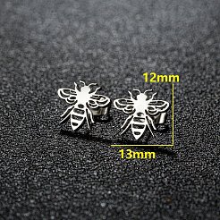 Bees 201 Stainless Steel Stud Earrings&nbsp;FS-WGD71BE-03