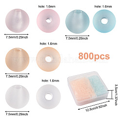 800Pcs 4 Colors Transparent Acrylic Beads&nbsp;FACR-TA0001-03