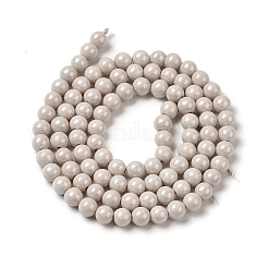 Cubic Zirconia Imitation Pearl Bead Strands&nbsp;ZIRC-P109-03B-01