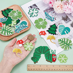 25Pcs 10 Styles Polyester Clothing Patches&nbsp;PATC-PH0001-35