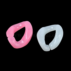 プラスチック製クイックリンクコネクター  模造ゼリースタイル  ツイスト  ミックスカラー  23x17x5mm  内径：6x13mm  約714個/500g&nbsp;KY-F023-20