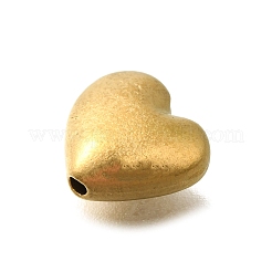 304ステンレススチールビーズ  ハート  18KGP本金メッキ  9x10x4.5mm  穴：1.2mm&nbsp;STAS-D310-08G-02