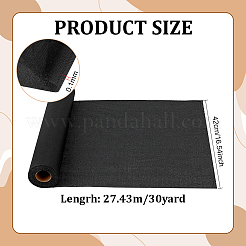 縫製用のアイロン接着不織布接着芯地  ブラック  420x0.1mm  30ヤード/ロール&nbsp;DIY-WH0591-595B
